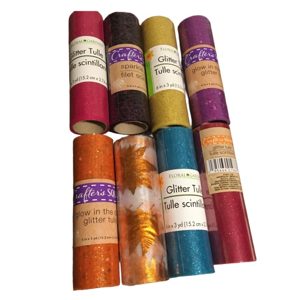 Colorful Glitter Tulle Rolls